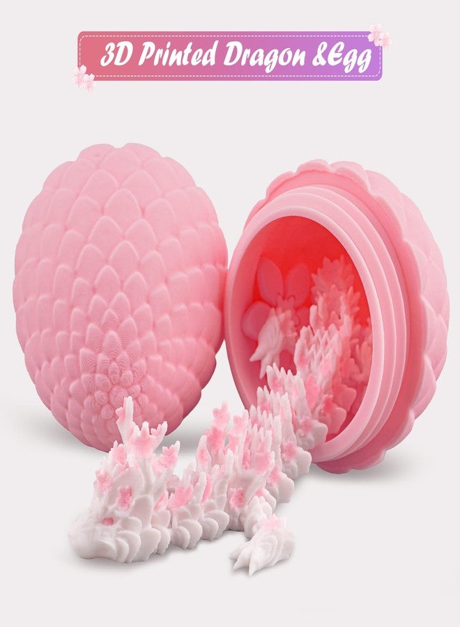 Outgoto 3D Printed Dragon Egg - 12in Articulated Cherry Blossom Dragon Figurine, Fidget Toy & Desk Decor, Flexible Fantasy Collectible Gift for Adults, Teens & Anime Fans - Image 5